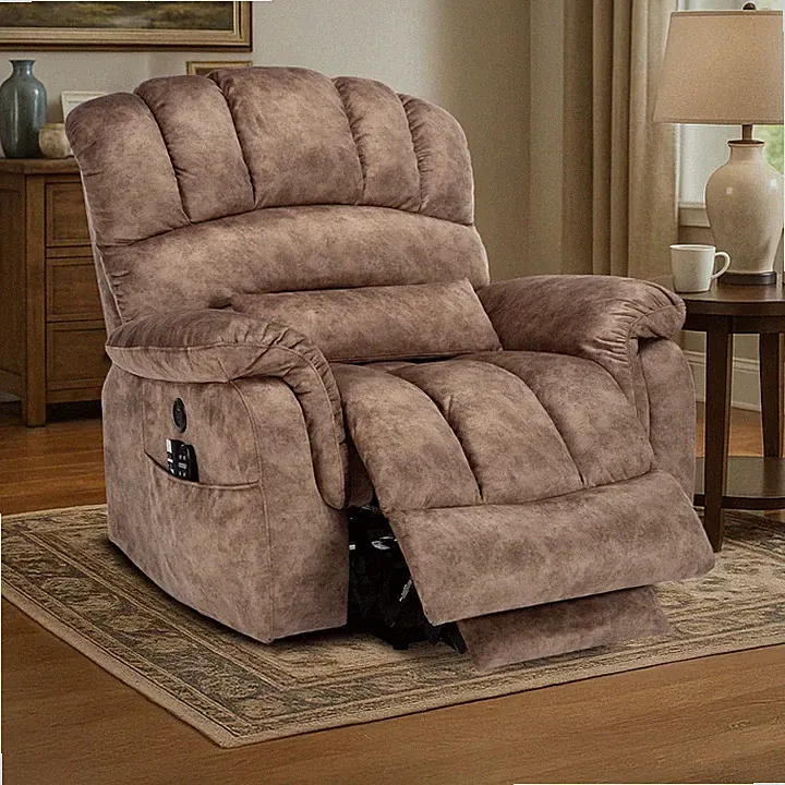 Dual Motor Oversized Power Lift Recliner Chair w/ Extended Footrest for Elderly