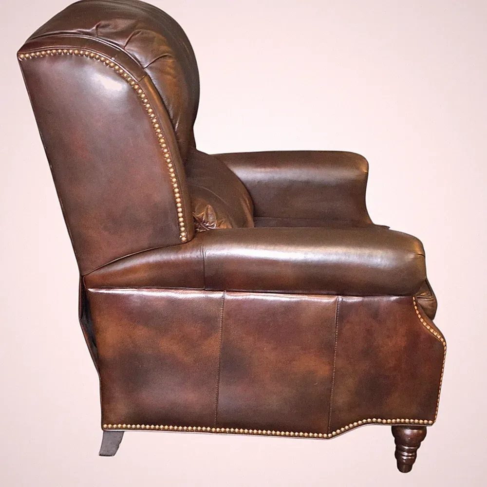 Hancock & Moore Electric Reclining Luxury Leather Top Grain USA Made Brown Soft